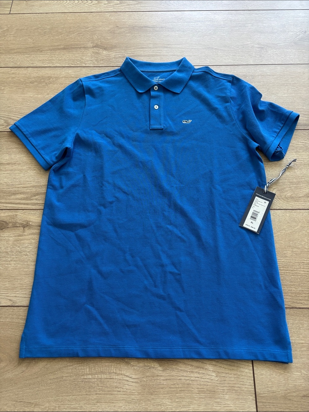 Vineyard Vines Men’s Royal Blue Polo with Whale Logo